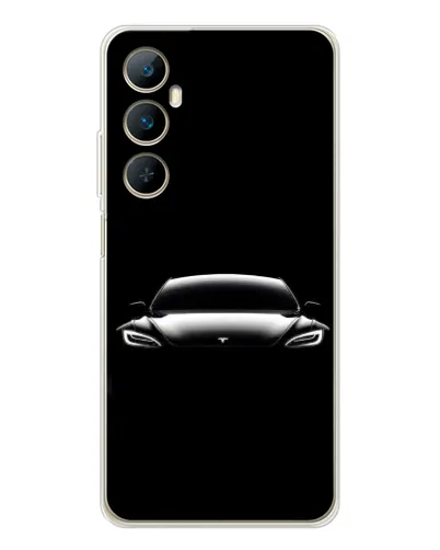 Чехол для Realme C75 с картинкой «Фары Tesla Night» Чехол для Realme C75 с картинкой «Фары Tesla Night»