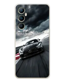 Чехол для Realme C75 с картинкой «Гоночный Mercedes AMG»