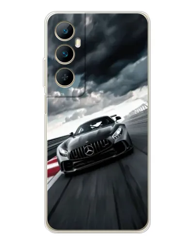 Чехол для Realme C75 с картинкой «Гоночный Mercedes AMG»