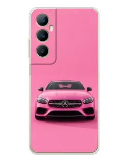 Чехол для Realme C75 с картинкой «Розовый Mercedes AMG»