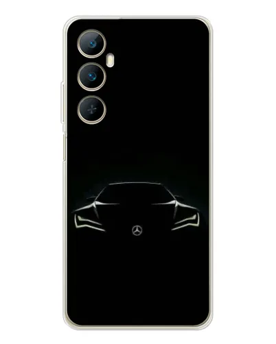 Чехол для Realme C75 с картинкой «Mercedes — силуэт авто» Чехол для Realme C75 с картинкой «Mercedes — силуэт авто»