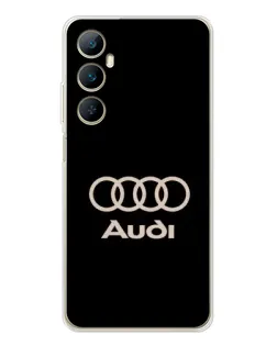 Чохол для Realme C75 з картинкою «Audi — золотий логотип»