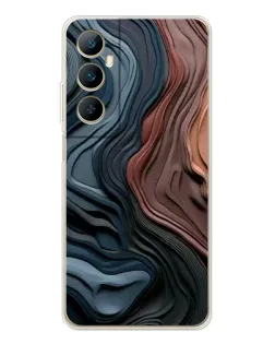 Чехол для Realme C75 с картинкой «Цветные волны каньона»