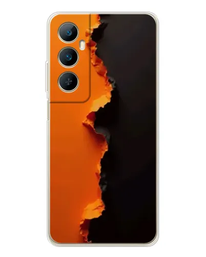 Чехол для Realme C75 с картинкой «Оранжевый разлом»