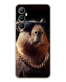 Чехол для Realme C75 с картинкой «Капибара золотая цепь» Чехол для Realme C75 с картинкой «Капибара золотая цепь»