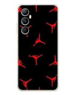 Чехол для Realme C76 с картинкой «Jordan Red Pattern» Чехол для Realme C76 с картинкой «Jordan Red Pattern»