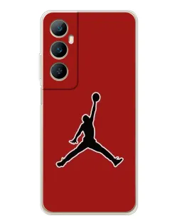 Чехол для Realme C76 с картинкой «Jordan Red Back»