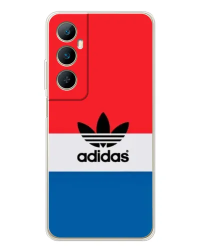Чехол для Realme C76 с картинкой «Ретро блоки Adidas»