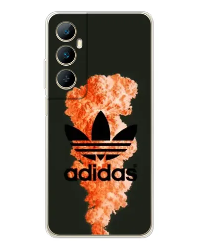 Чехол для Realme C76 с картинкой «Оранжевый дым Adidas»