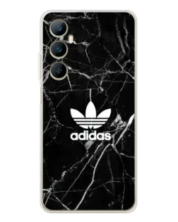 Чехол для Realme C76 с картинкой «Белый мрамор Adidas»
