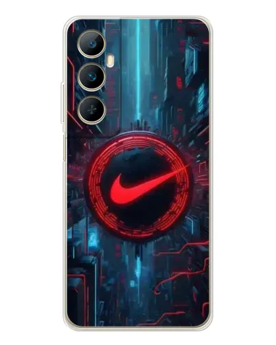 Чехол для Realme C76 с картинкой «Техногенный стиль Nike»