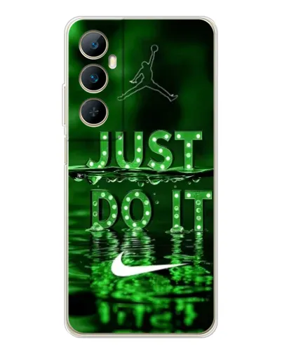 Чехол для Realme C76 с картинкой «Зеленый неоновый Nike»