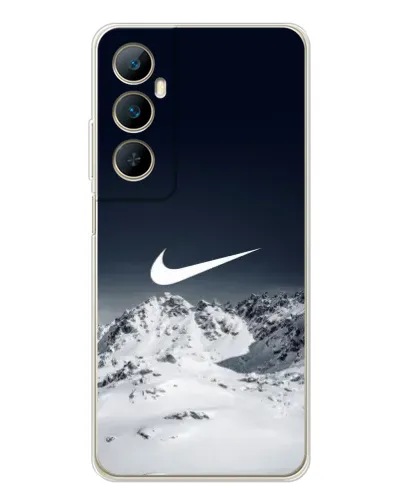 Чехол для Realme C76 с картинкой «Nike — зимние горы»