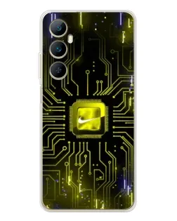 Чехол для Realme C76 с картинкой «Nike — золотая искра» Чехол для Realme C76 с картинкой «Nike — золотая искра»
