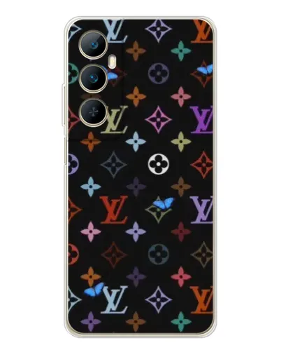Чехол для Realme C76 с картинкой «Цветная монограмма LV»