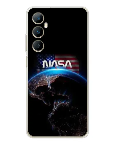 Чехол для Realme C76 с картинкой «Земля из космоса NASA»