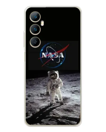 Чехол для Realme C76 с картинкой «Астронавт на Луне»