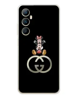 Чехол для Realme C76 с картинкой «Минни Маус на лого»