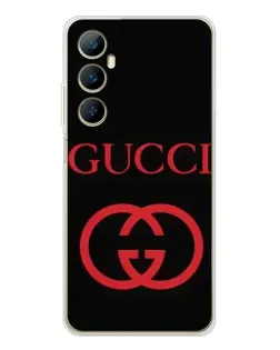 Чехол для Realme C76 с картинкой «Gucci — красный логотип»