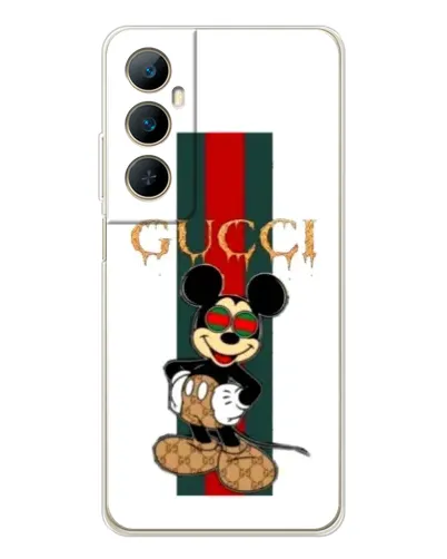 Чехол для Realme C76 с картинкой «Микки Маус Gucci — полосы» Чехол для Realme C76 с картинкой «Микки Маус Gucci — полосы»