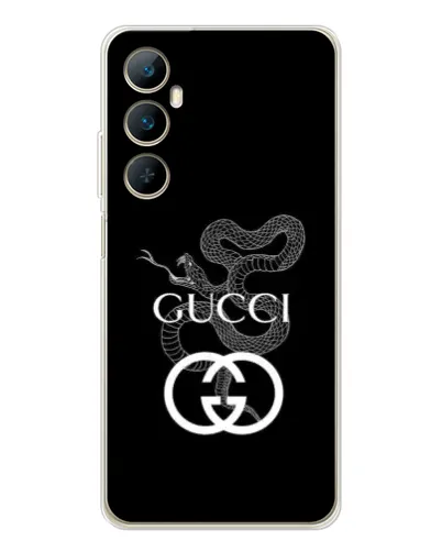Чехол для Realme C76 с картинкой «Gucci — серебряная змея» Чехол для Realme C76 с картинкой «Gucci — серебряная змея»