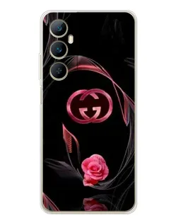 Чехол для Realme C76 с картинкой «Gucci — неоновая роза»