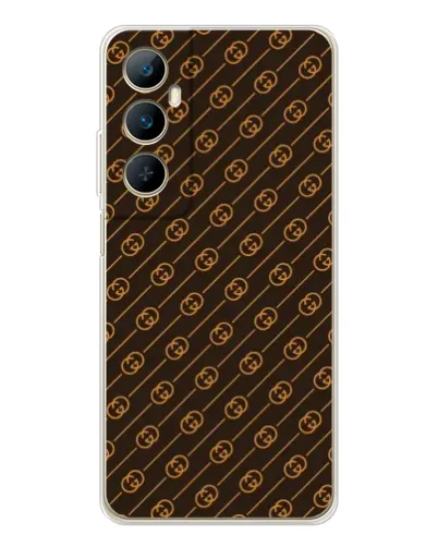 Чехол для Realme C76 с картинкой «Gucci — золотые диагонали» Чехол для Realme C76 с картинкой «Gucci — золотые диагонали»