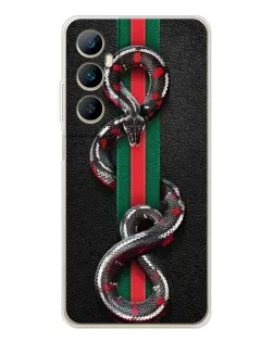 Чехол для Realme C76 с картинкой «Gucci — змея на полосе»