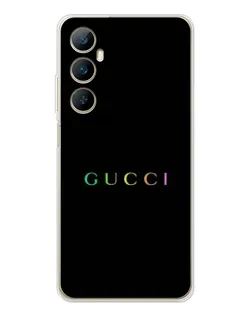 Чехол для Realme C76 с картинкой «Gucci — неоновый минимализм»
