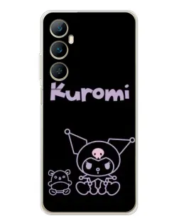Чехол для Realme C76 с картинкой «Kuromi — черный минимализм» Чехол для Realme C76 с картинкой «Kuromi — черный минимализм»