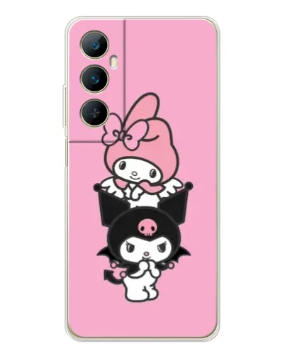 Чехол для Realme C76 с картинкой «My Melody и Kuromi» Чехол для Realme C76 с картинкой «My Melody и Kuromi»