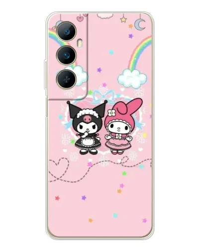 Чехол для Realme C76 с картинкой «My Melody и Kuromi» Чехол для Realme C76 с картинкой «My Melody и Kuromi»