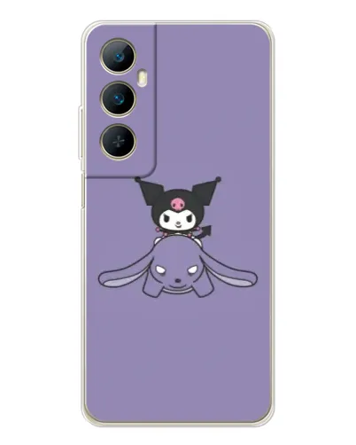 Чехол для Realme C76 с картинкой «Kuromi на лиловом фоне» Чехол для Realme C76 с картинкой «Kuromi на лиловом фоне»