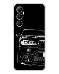 Чехол для Realme C76 с картинкой «Темный силуэт BMW»