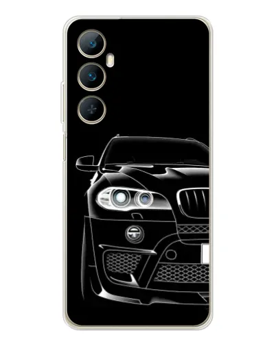 Чехол для Realme C76 с картинкой «Темный силуэт BMW» Чехол для Realme C76 с картинкой «Темный силуэт BMW»