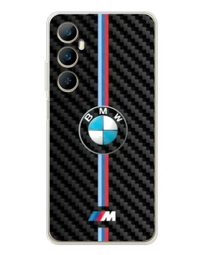 Чехол для Realme C76 с картинкой «Эмблема BMW и карбон» Чехол для Realme C76 с картинкой «Эмблема BMW и карбон»