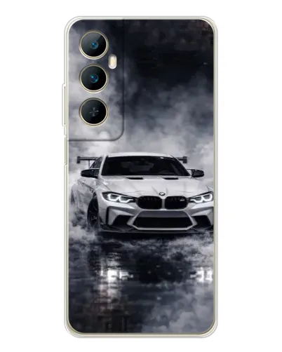 Чехол для Realme C76 с картинкой «BMW сквозь туман» Чехол для Realme C76 с картинкой «BMW сквозь туман»
