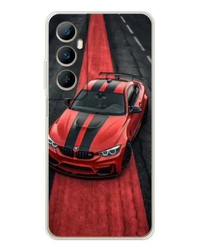 Чехол для Realme C76 с картинкой «BMW на красной дорожке» Чехол для Realme C76 с картинкой «BMW на красной дорожке»