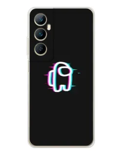 Чехол для Realme C76 с картинкой «Among Us неон»