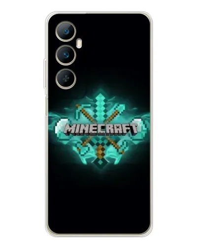 Чохол для Realme C76 з картинкою «Minecraft Diamond лого» Чохол для Realme C76 з картинкою «Minecraft Diamond лого»