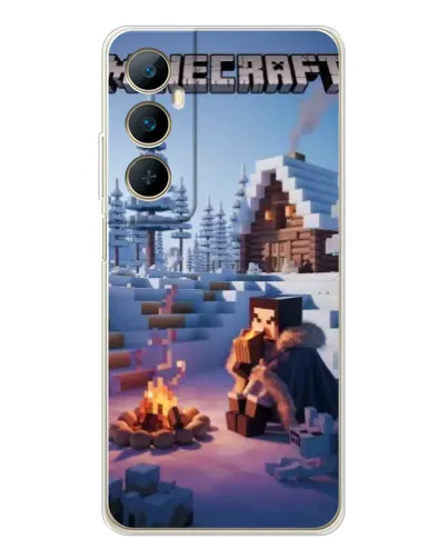 Чохол для Realme C76 з картинкою «Зимовий Minecraft» Чохол для Realme C76 з картинкою «Зимовий Minecraft»