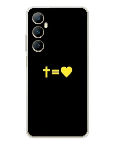 Чехол для Realme C76 с картинкой «Сердце и Крест»