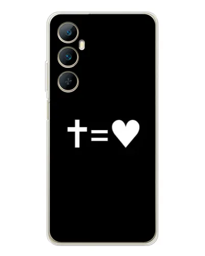 Чехол для Realme C76 с картинкой «Крест и Сердце»