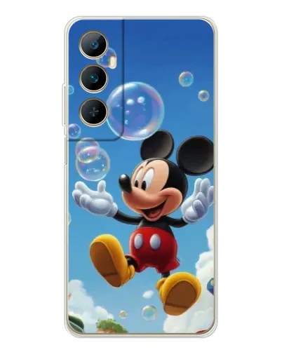 Чехол для Realme C76 с картинкой «Mickey и мыльные пузыри»