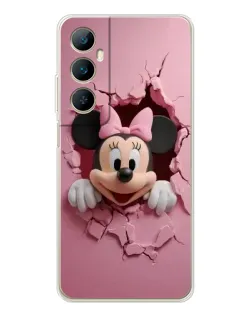 Чехол для Realme C76 с картинкой «Минни сквозь стену»