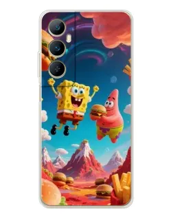 Чехол для Realme C76 с картинкой «Космический фастфуд»