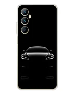 Чехол для Realme C76 с картинкой «Силуэт Tesla Night» Чехол для Realme C76 с картинкой «Силуэт Tesla Night»