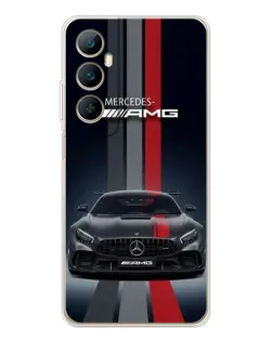 Чехол для Realme C76 с картинкой «Mercedes — белый карбон» Чехол для Realme C76 с картинкой «Mercedes — белый карбон»