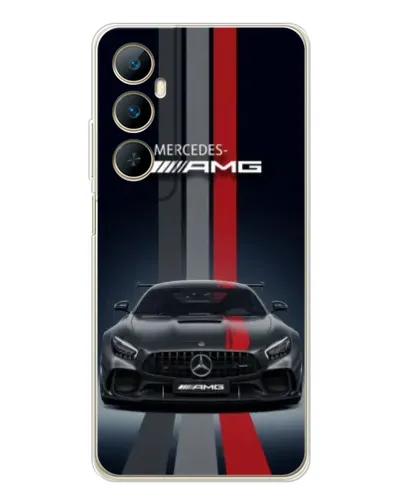 Чехол для Realme C76 с картинкой «Mercedes — белый карбон» Чехол для Realme C76 с картинкой «Mercedes — белый карбон»
