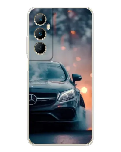 Чехол для Realme C76 с картинкой «Mercedes — ночной город» Чехол для Realme C76 с картинкой «Mercedes — ночной город»